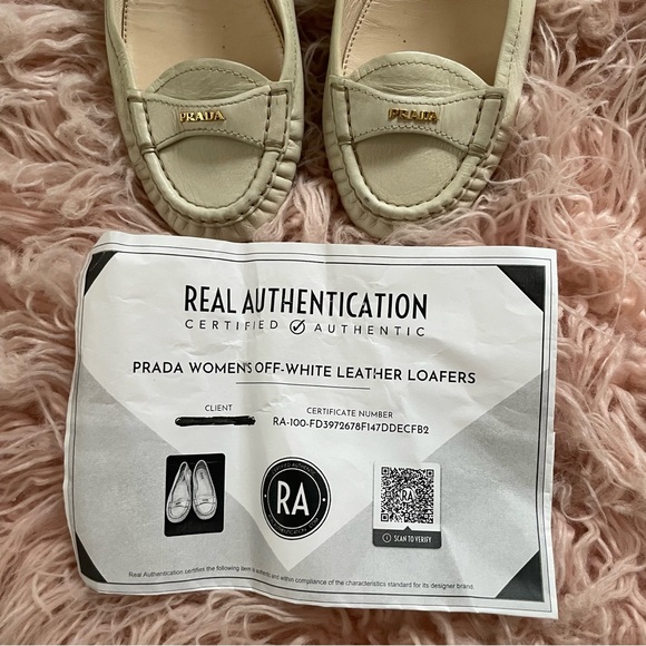 💯 PRADA Cream Loafers Size 36 - Picture 13 of 13